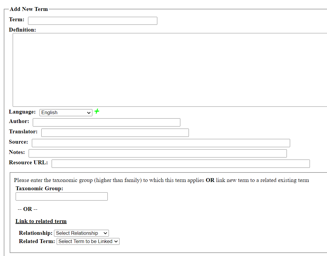 Adding a New Glossary Term