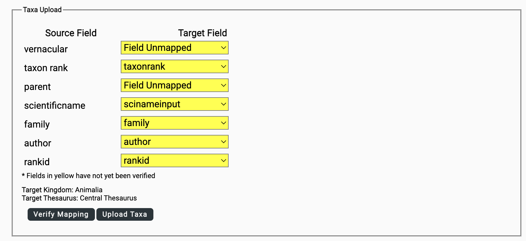 Taxonomy Batch Upload Tool